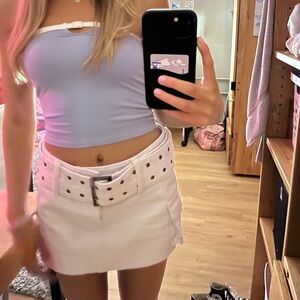 Editked Light blue with white outline tube top